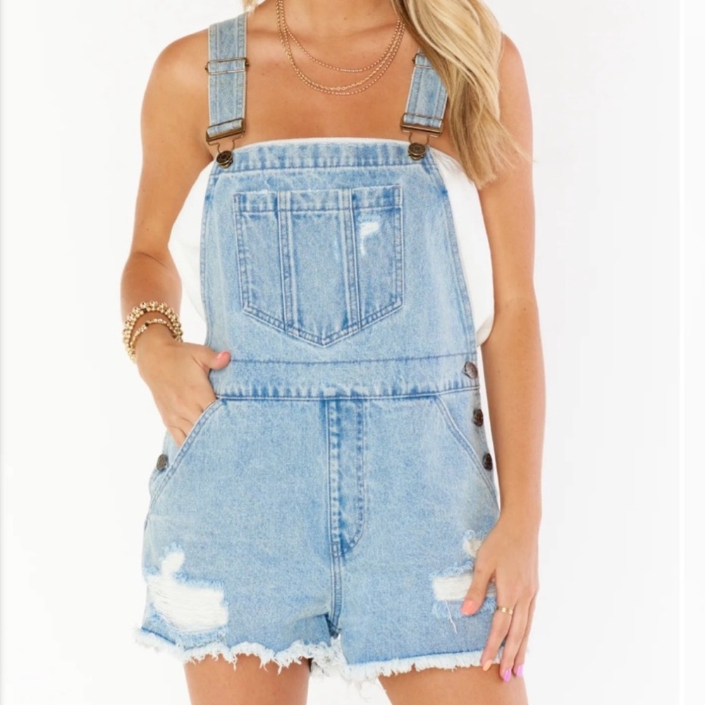 Show Me Your Mumu Georgia Overall in Light Wash
